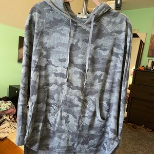 Woman’s gray camo hoodie size large